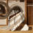 Washable Cognac Light Beige Striped Area Rug-1083014150