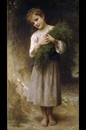 « return from the fields » par william bouguereau-impression non encadrée, H 36 po x l 24 po x P 1,5 po