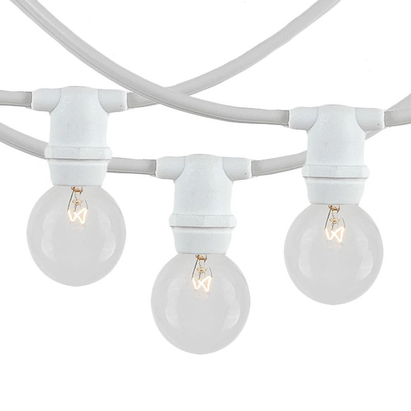 Guirlande de 11 lumières d'extérieur 100 pi 11 pi, Blanc / Transparent, Transparent, Incandescent