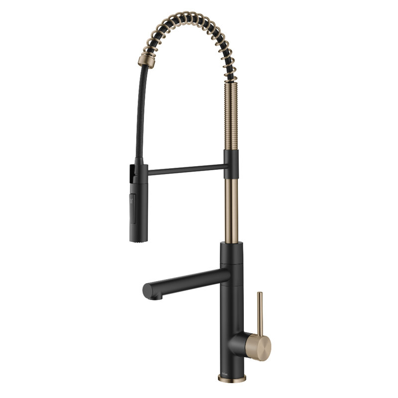 Robinet de cuisine à poignée simple Artec Pro, Bronze / Noir