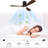 52" Flush Mount Ceiling Fan Wood Blades Ceiling Fan With Light With Remote Control