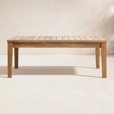 Solid Wood Rectangular Patio Coffee Table