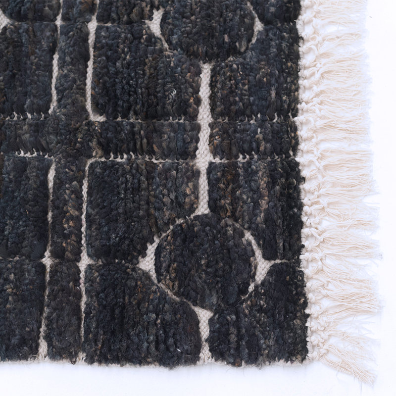 Breezeblock Geometric Area Rug in Midnight, Rectangle 6'7" x 9'8"