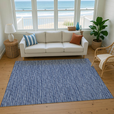 Tapis bleu marine lavable à la machine de qualité supérieure AMF138