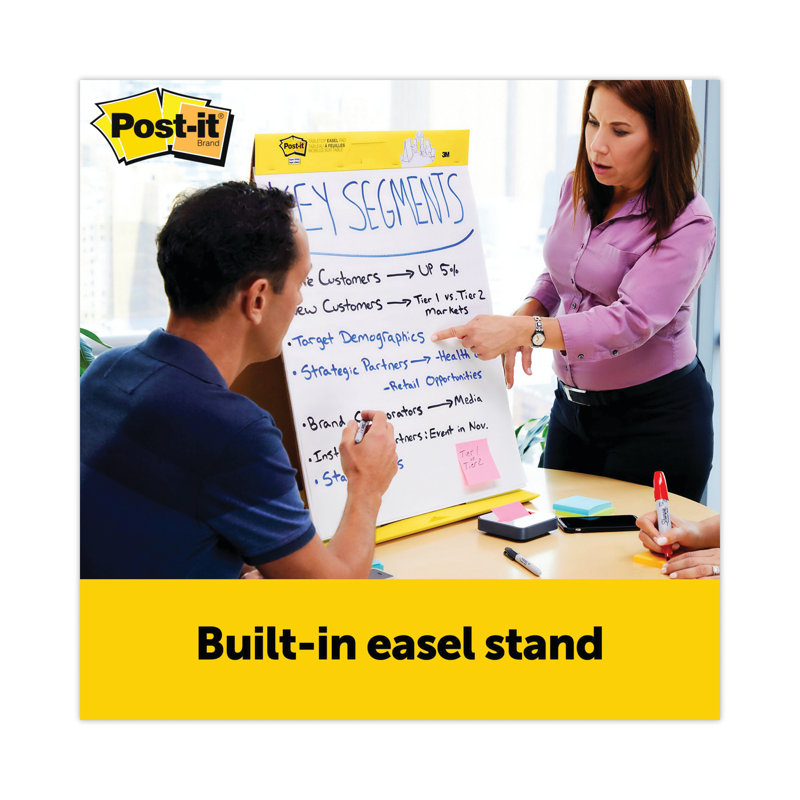 White Self-Stick Easel Pad with Dry Erase Board, 20 x 23 Inches