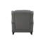 Chaise berçante grise avec accoudoirs évasés