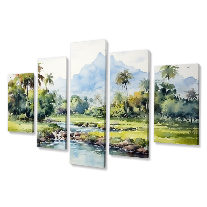 Paysage indonésien - art mural multiplex indonésien
