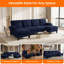 Canapé modulaire en chenille de 110 po en forme de U avec double chaises et accoudoirs larges-714563732