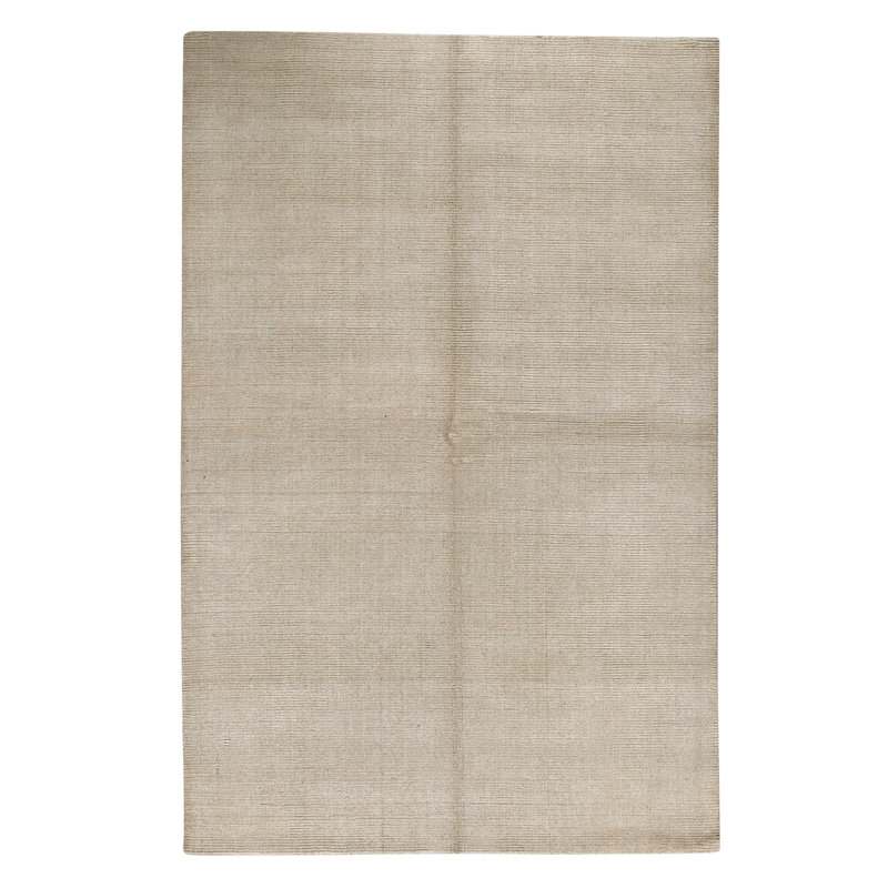 High-Quality Hand-Knotted Grey And Brown Area Rug