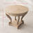 Curved Legs Farmhouse Style Round Coffee Table with Distressed Wood Grain and Storage Drawers for Living Room-2029515679