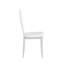 Chaise de salle à manger blanche pour 4 personnes avec cuir PU et pieds argentés brillants, créant un environnement agréable Chaises confortables Grands rassemblements familiaux