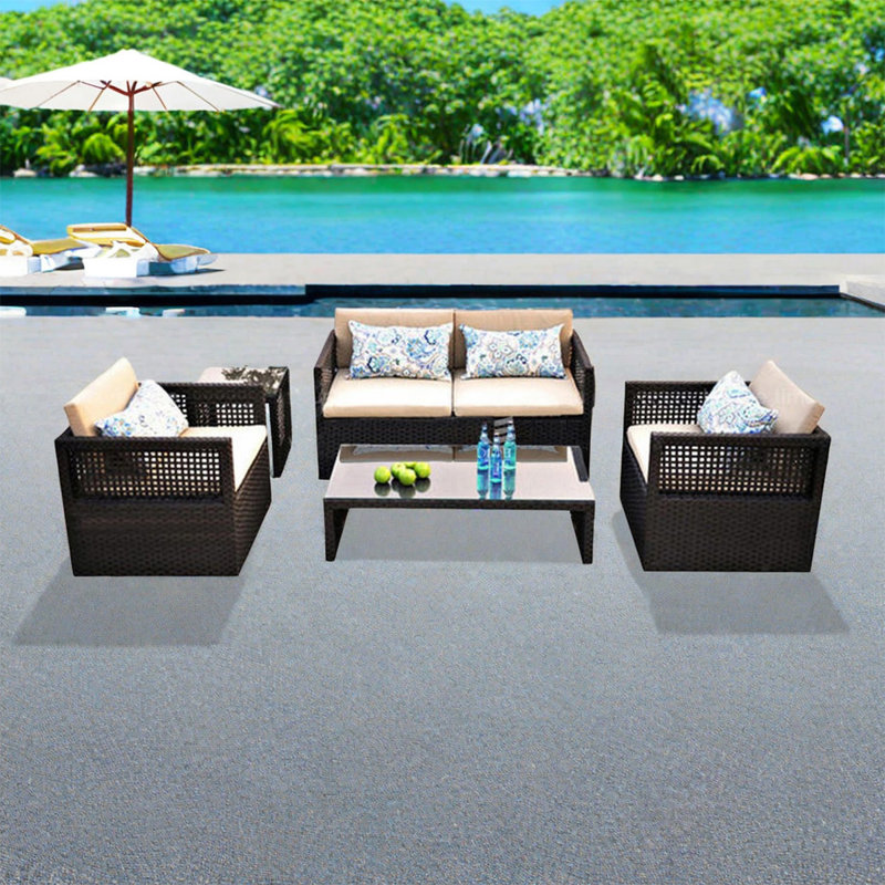 Kheller 4 - Person Patio Conversation Set