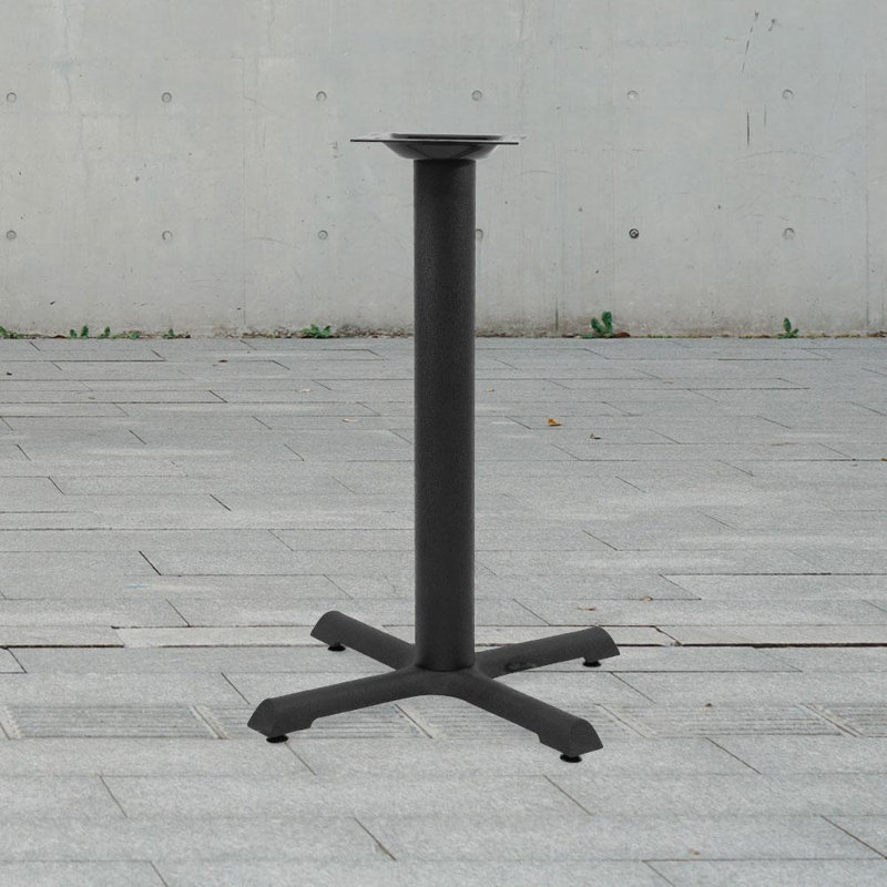 22'' w Cast Iron Cross Base, Black