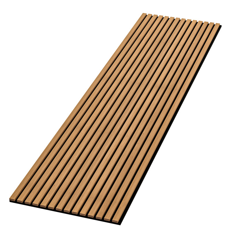 94.5” x 23.6” Acoustic Wood Wall Panelling, 3D Slat Decorative Wall Panels, American Oak