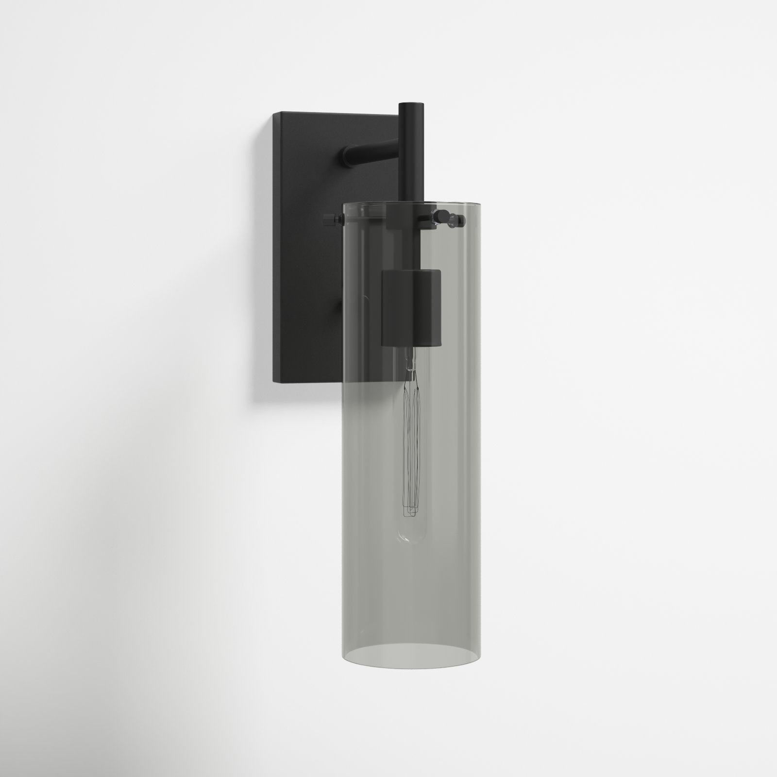 Gilbert Single Light Glass Dimmable Armed Sconce