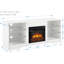 21 Electric Fireplace Tv Cabinet, Remote Controlled Flame Colour, Charging, White, For 32 - 62" Tvs, 58''W*15.5''D*24.4''H White Stand With And Socket, 58''W*15.5''D*24.4''H, Colour Changing-131518605