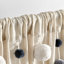 Panneau de rideau simple semi-diaphane en lin texturé Lho Decor Boho Pom Pom-97653635-88659911