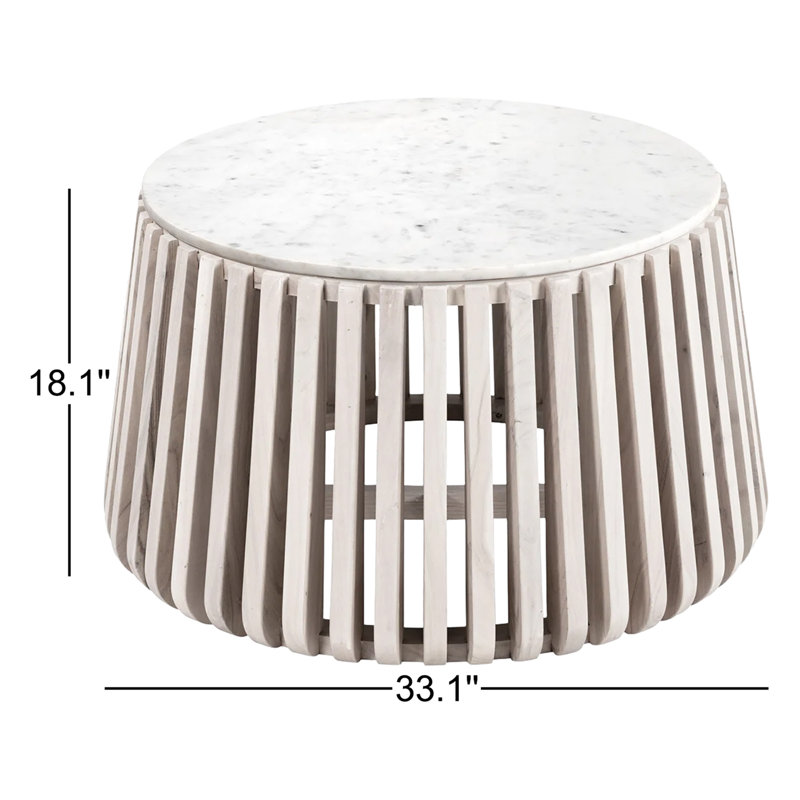 Table basse Dolle, Blanc