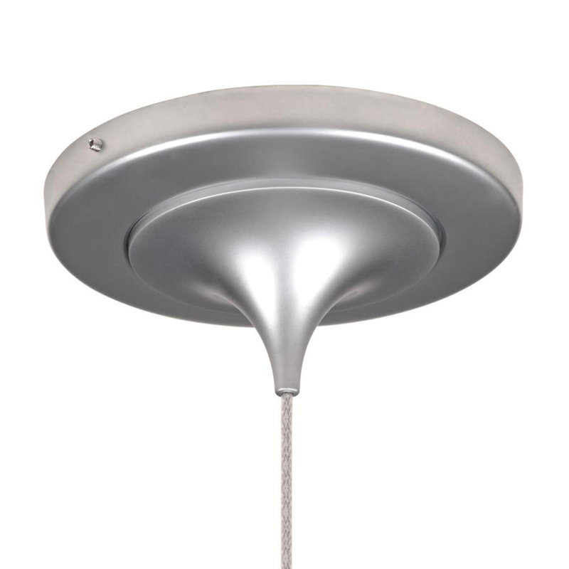 Mini Capella Matte Chrome LED Island Pendant with Amber Glass