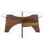 Table basse ronde en verre trempé 31,5 po