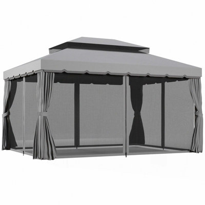Abri de jardin 13 pi x 10 pi, gris clair