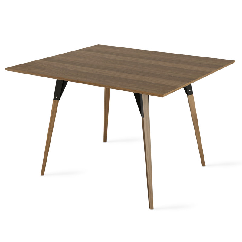 Table de salle à manger Clarke, Noyer, Noir / Noyer, H 30 po x L 46 po x l 40 po