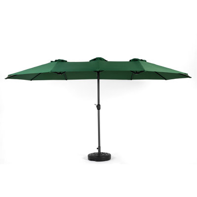 Parasol extérieur 14,8 pi. Forte protection solaire. Structure en acier avec manivelle. 100%. Pour parasol de jardin, de cour ou de piscine. Pare-soleil efficace. Et auvent facile. Idéal pour la pelouse