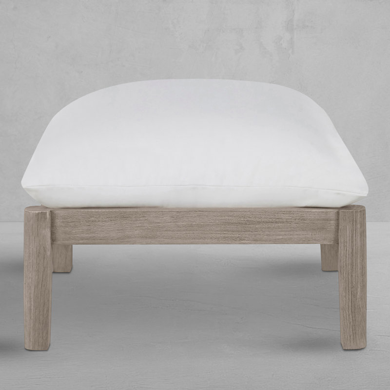 Pouf extérieur Monterey en teck, Trépointe, Perle Bali, Teck huître