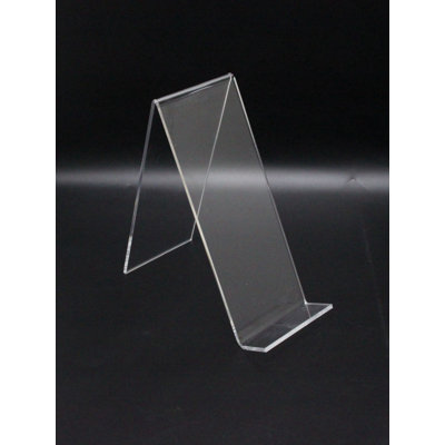Fixturedisplays Plaxiglass Clear Plexiglass Acrylic Easel Book Picture Holder With Lip - 4" 100831 by FixtureDisplays