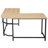 Carberg L-Shaped Metal Base Writing Desk