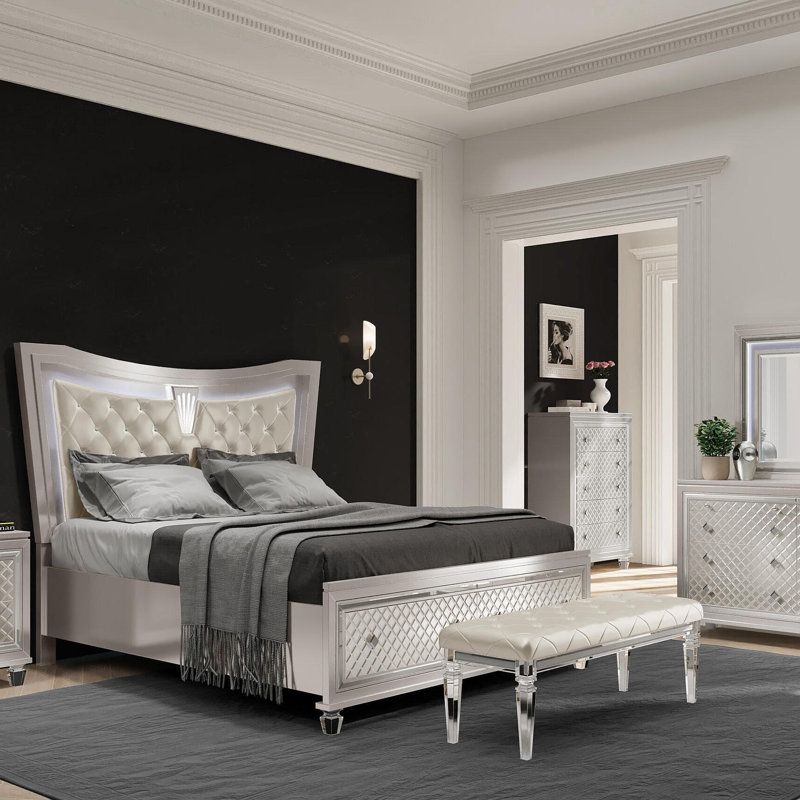 Table de chevet Cross Glam Champagne