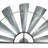 Farmhouse Galvanized Metal Half-Windmill Wall Sculpture with Faux Rust Accents, Distressed Gray and Silver — 30.5" L X 1" W X 15.25" H
