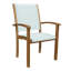 Riviera Teak Outdoor Sling Stacking Dining Arm Chair-685682406