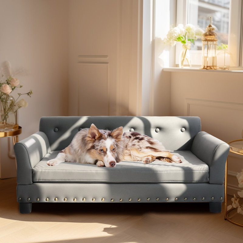 Tornillo Leather Pet Bed, Extra Large (40cm H x 120cm W x 78cm D)