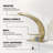 Modern Single Handle Single Hole Bathroom Sink Faucet in Brushed Gold, Lead-Free Solid Brass With Drain Assembly-92417763-61682162