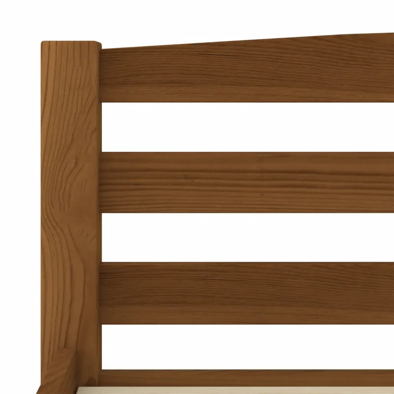 Beeman Solid Wood Bed, Super King (6'), Honey Brown