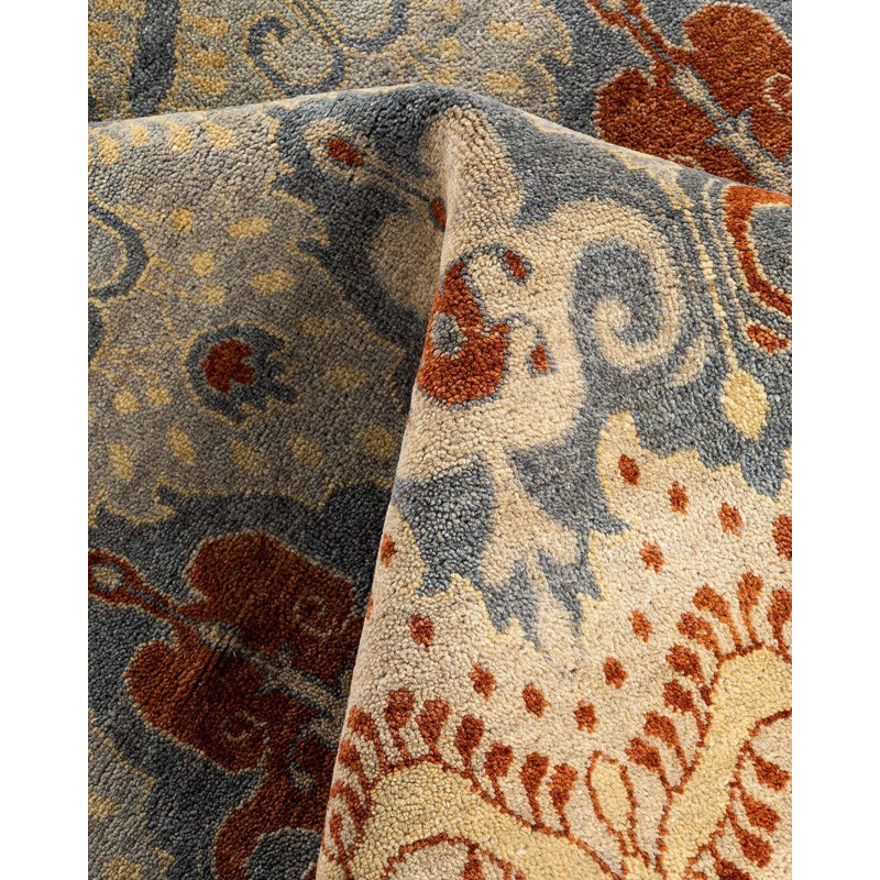 Overdyed One-of-a-Kind 9' 3" X 12' 3" Hand Knotted Area Rug