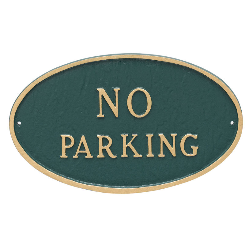 Plaque de jardin pour le jardin no, Vert forêt / doré, H 10 po x l 18 po x P 0,25 po