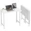 HOMCOM Small Folding Desk on Wheels for Small Space 80 cm Black Wood Effect-443907529