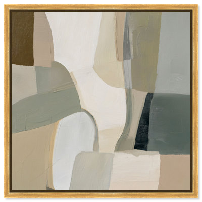 «Desert Shallows I», impression sur toile encadrée par Art Remedy, cadre noir, 12 x 12
