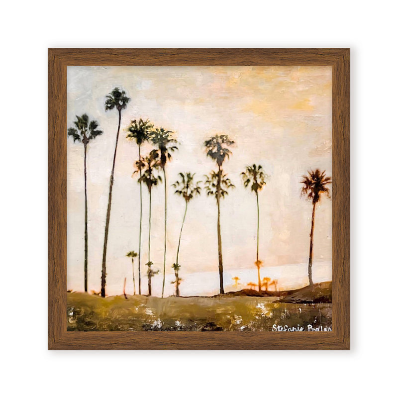 Golden Hour Glow Print by Stefanie Bales, 16" H x 16" W x 1.125" D, Framed Print, Brown