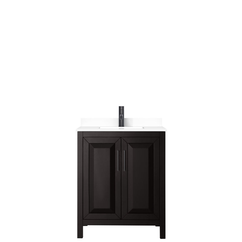 Daria 30'' W Single Vanity, Dark Espresso, Polished Chrome