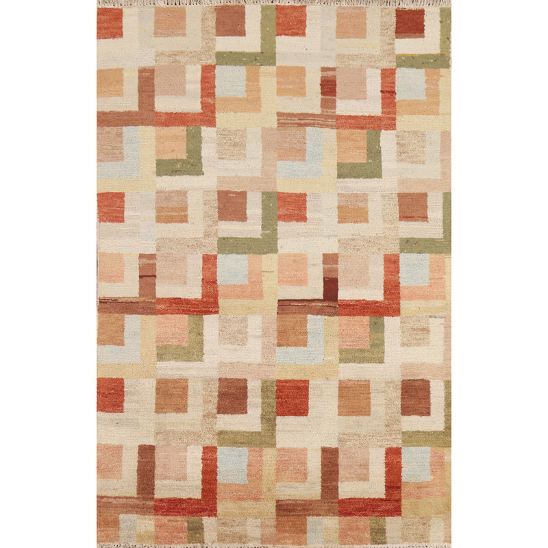 Tapis oriental géométrique Gabbeh 4 x 6