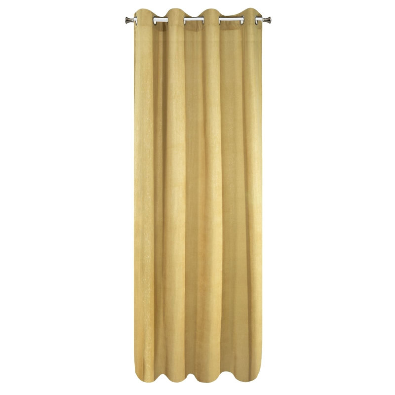 Gurucharan Blackout Curtains Single Panel, Mustard