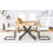 Modern Minimalist Multifunctional Lift Table With 0.8-Inch MFC Tabletop And Black Metal Legs, Can Be Used As Dressing Table, Coffee Table, Dining Table, And Office Desk.