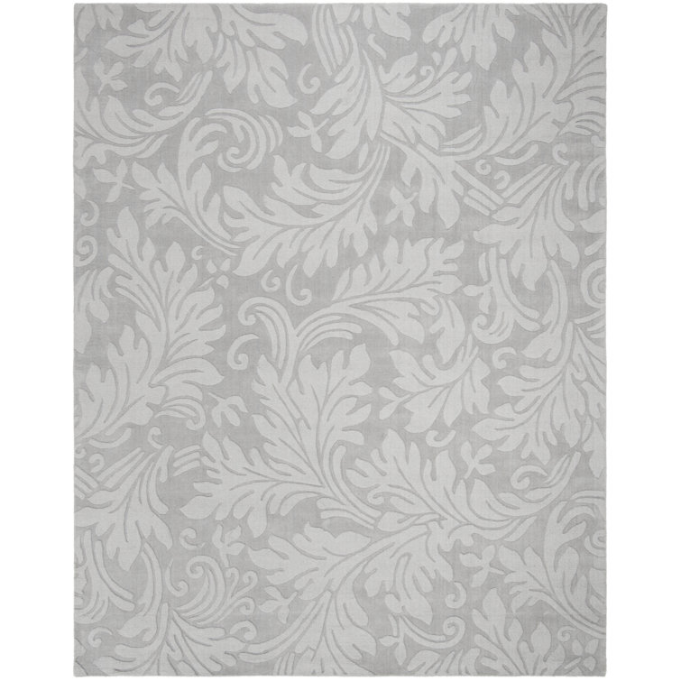 Tapis floral en laine tissé à la main Sarah