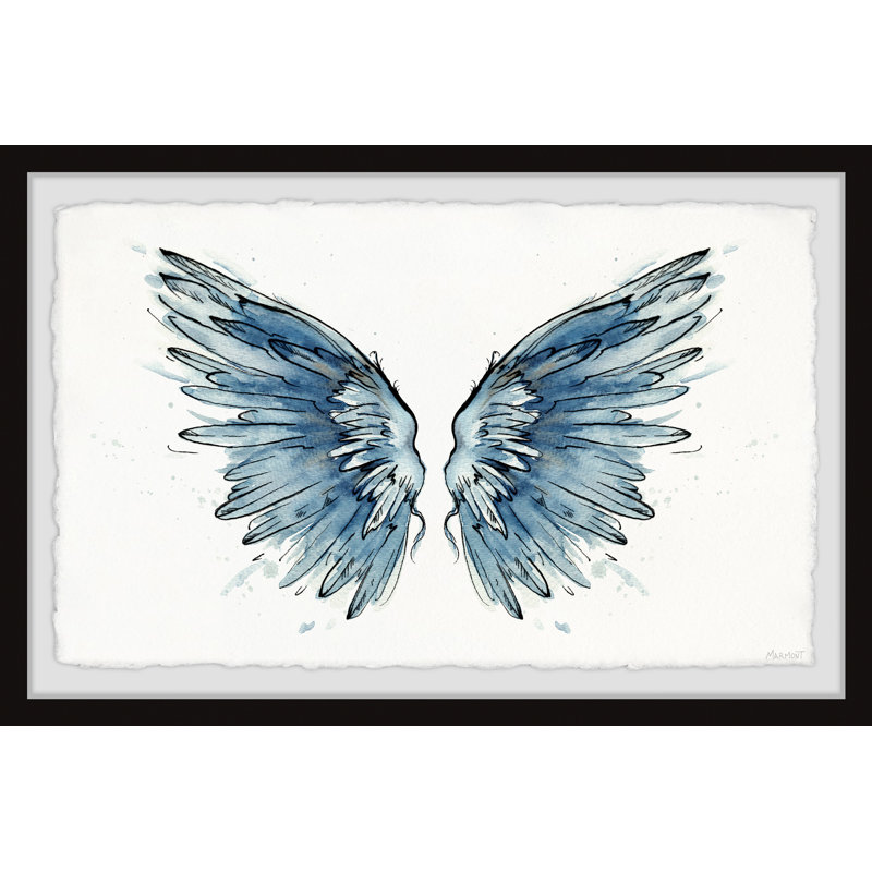 Guardian Wings - Peinture encadrée, H 12 po x l 18 po x 1,5 po