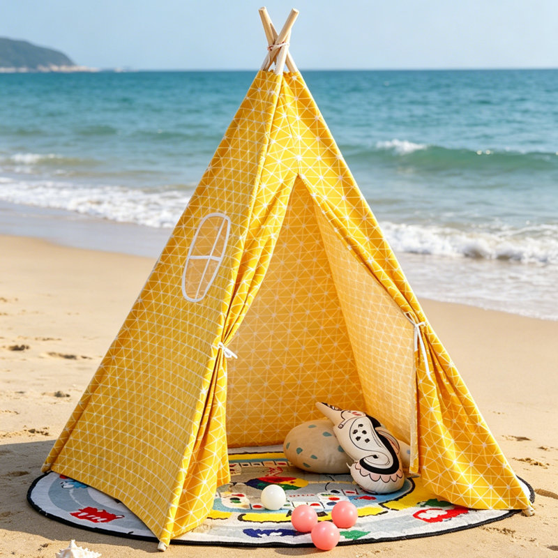 Harriet Bee 120cm W x 120cm D Indoor / Outdoor Fabric Play Tent