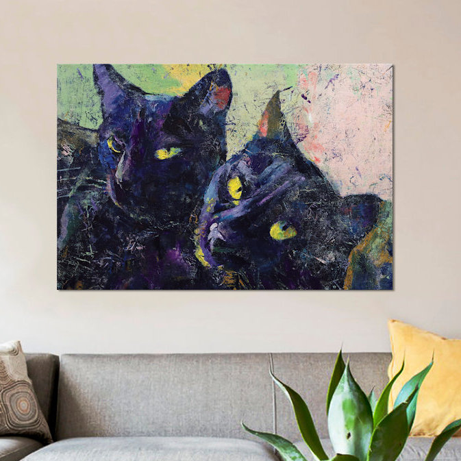 «Black Cats» par Michael Creese, impression sur toile tendue sur châssis, H 18 po x l 26 po x P 1,5 po