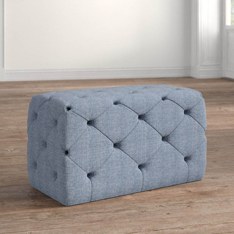 Repose-pieds rectangulaire Artoria, Polyester bleu